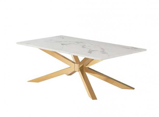 Table basse FONDY marbre pied doré. disponible en stock . Livraison gratuite sous 5 jours France entière.