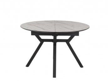 Table Ronde Bilbao extensible couleur blanc marbre livraison gratuite sous 5 jours