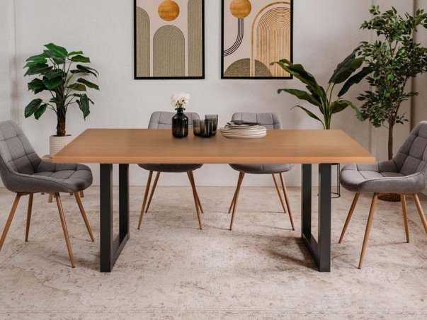 table Bruges bois clair rectangulaire 6 personnes