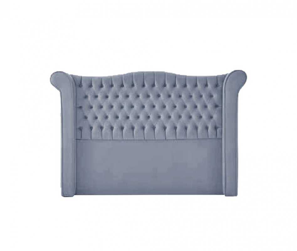 Tête de lit LARA gris velours