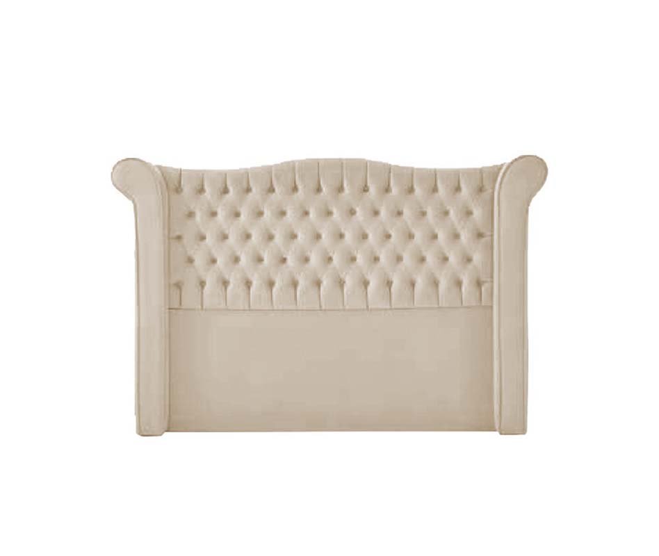 Tête de lit LARA beige velours