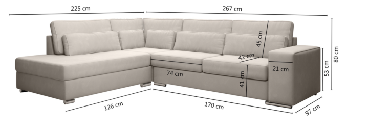 camélia angle velours beige