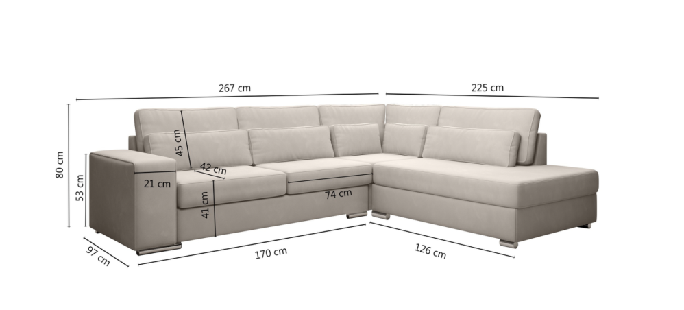 camélia angle velours beige